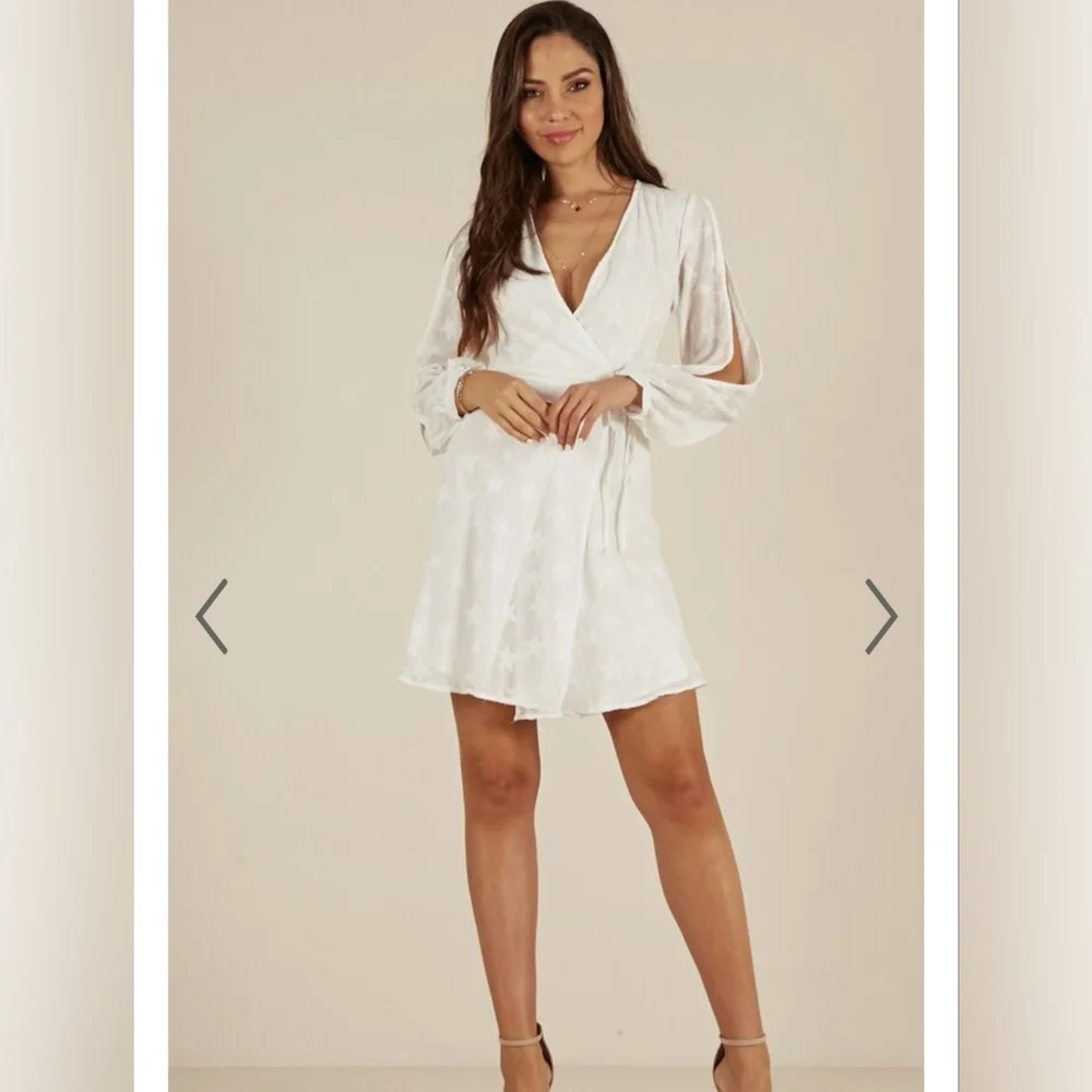 BNWT Showpo Stuck With Me Dress in White Star Print - Size 18 - Picture 2 of 12